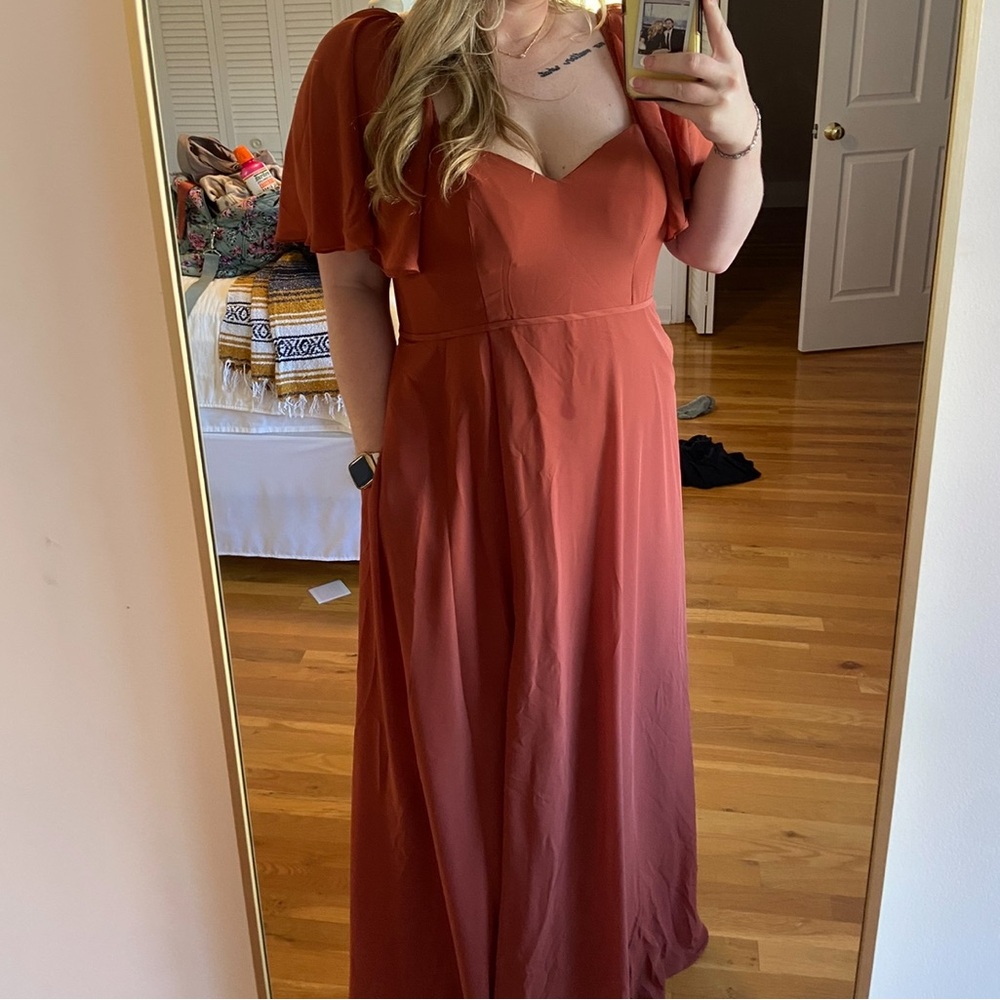 AZAZIE BARBIE RUST bridesmaid dress